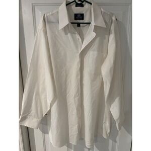 Stafford Wrinkle-Free Dress Shirt Office Work Interview‎ Classic 18 1/2 36